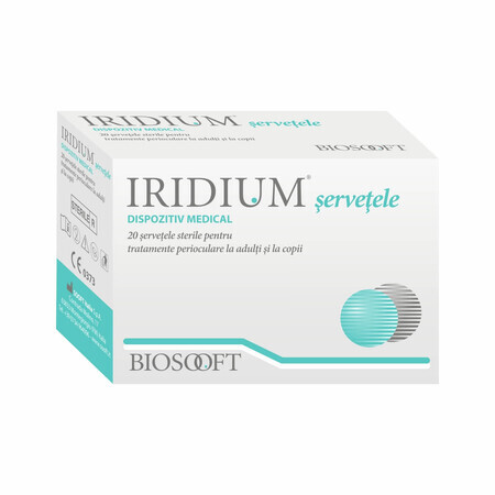 Iridium - Lingettes stériles, 20 pièces, Biosooft Italie