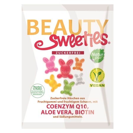 Jeleuri gumate fara zahar Iepurasi, 125 g, Beauty Sweeties