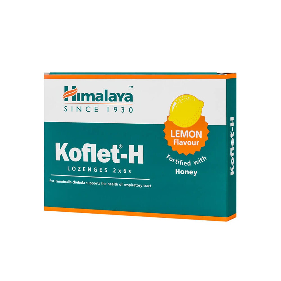Koflet-H au goût de citron, 12 comprimés, Himalaya
