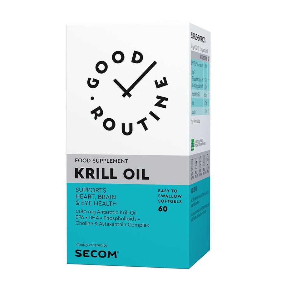 Huile de Krill Bonne Routine, 60 gélules, Secom
