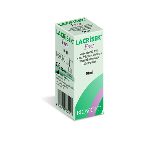 Lacrisek Free Soluzione Oftalmica senza conservanti, 10 ml, Bio Sooft