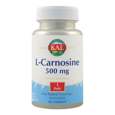 L-Carnosine 500mg Kal, 30 comprimés, Secom
