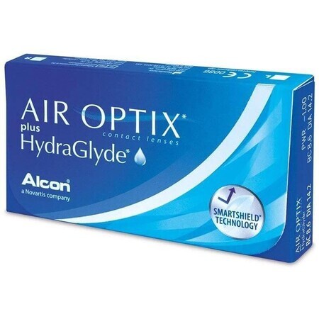 Kontaktlinsen -1.00 Air Optix HydraGlyde, 6 Stück, Alcon