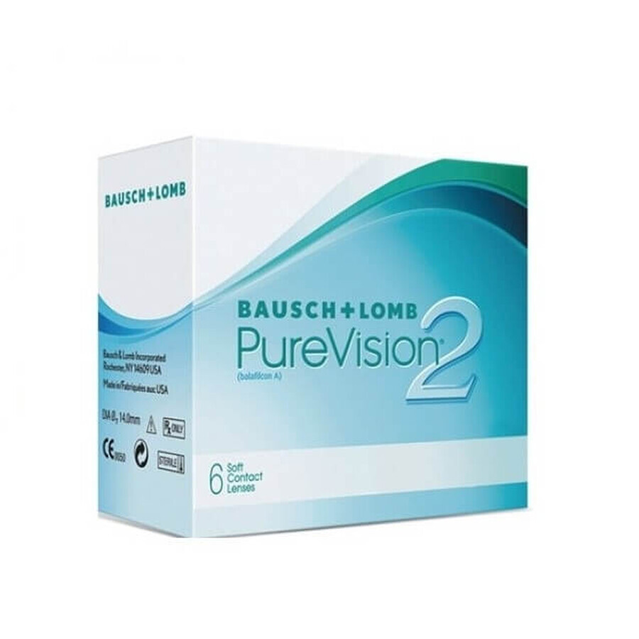 PureVision 2HD lentille de contact en silicone, -03.50, 6 pièces, Bausch Lomb