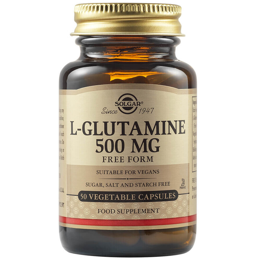 L-Glutamine 500 mg, 50 gélules, Solgar