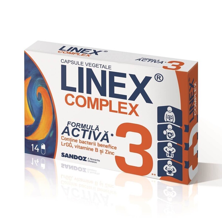 Linex Complex, 14 gélules végétales, Sandoz
