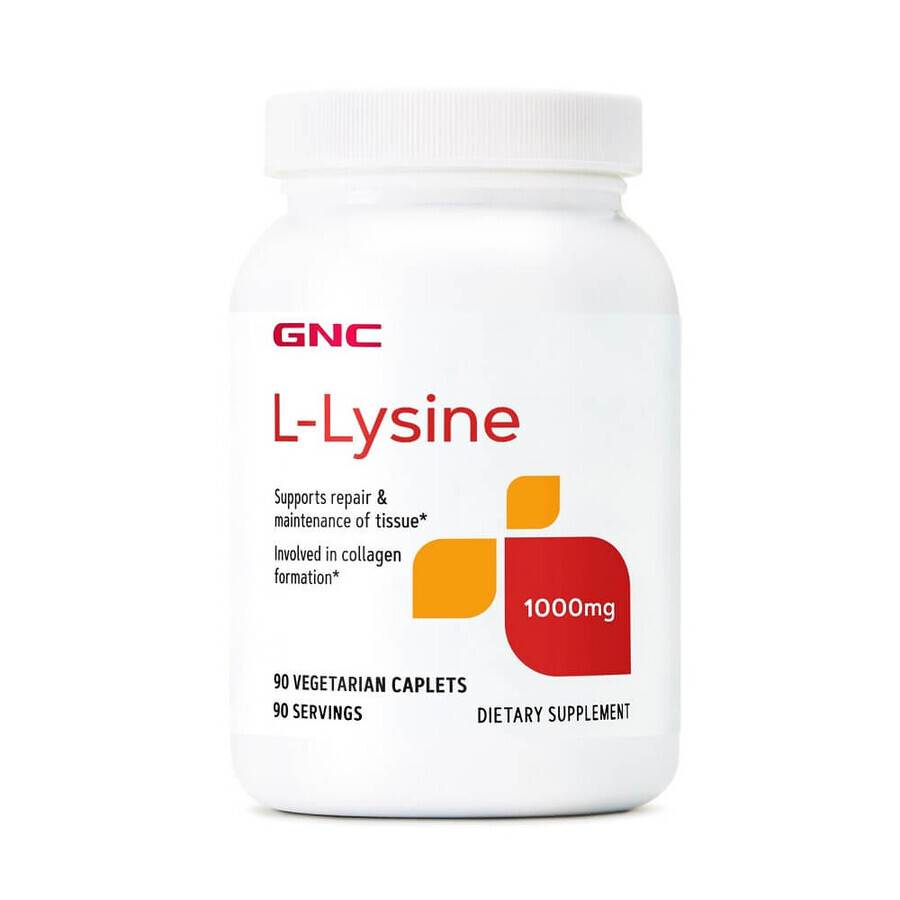 L-Lysine 1000 mg (010414), 90 comprimés, GNC
