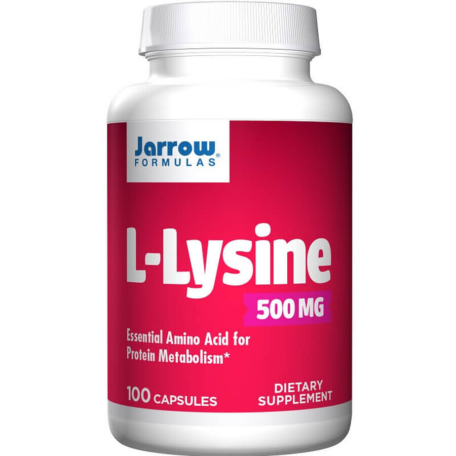 L-Lysine 500mg Jarrow Formulas, 100 gélules, Secom