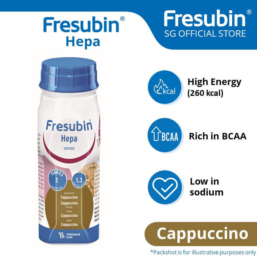 Fresubin Hepa Aliment à but nutritionnel spécial, 200 ml x 4, Fresenius Kabi Germany