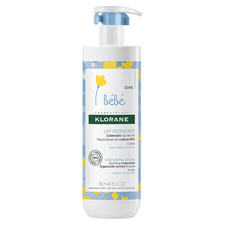 Lait corporel hydratant, 750 ml, Klorane Baby