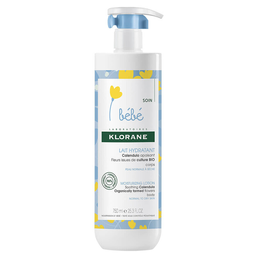 Feuchtigkeitsspendende Körperlotion, 750 ml, Klorane Baby