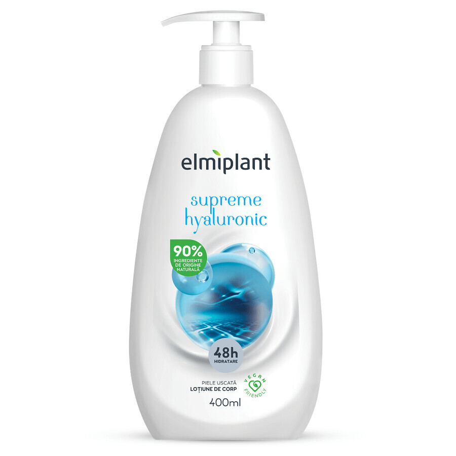 Lotion Hyaluronique Suprême pour le Corps, 400 ml, Elmiplant