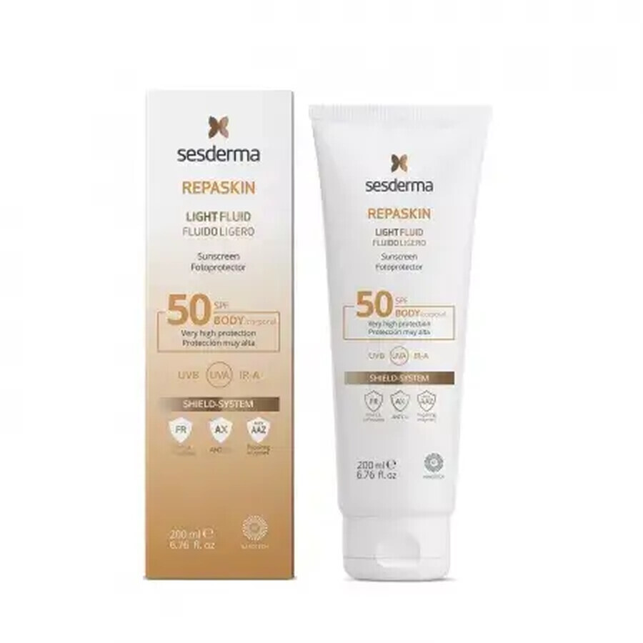 Lozione solare per il corpo SPF 50 Repaskin, 200 ml, Sesderma