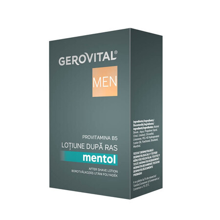 Gerovital Men Menthol Lotion après-rasage, 100 ml, Farmec