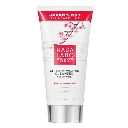 Lozione detergente idratante senza profumo con acido super ialuronico, 150 ml, Hada Labo Tokyo