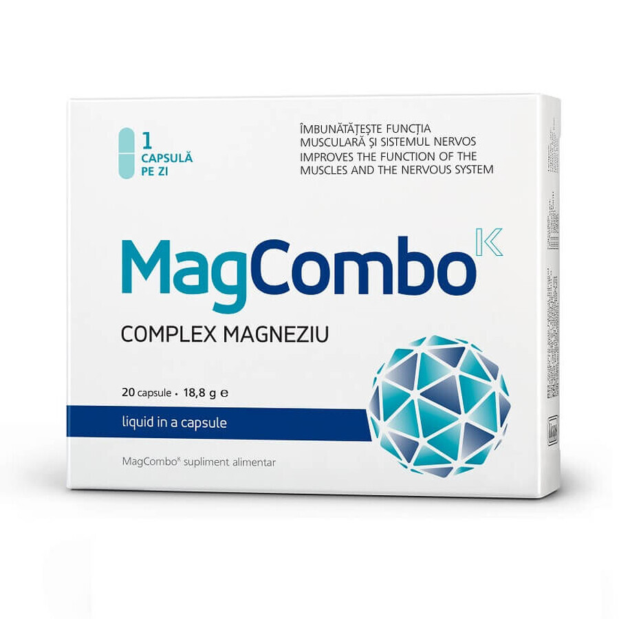 MagCombo K Complesso di Magnezio 940 mg, 20 capsule, Visislim recensioni