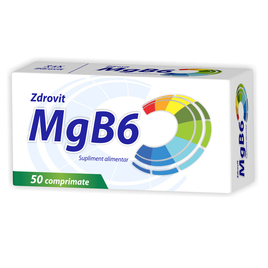 Magnésium + Vitamine B6, 50 comprimés, Zdrovit