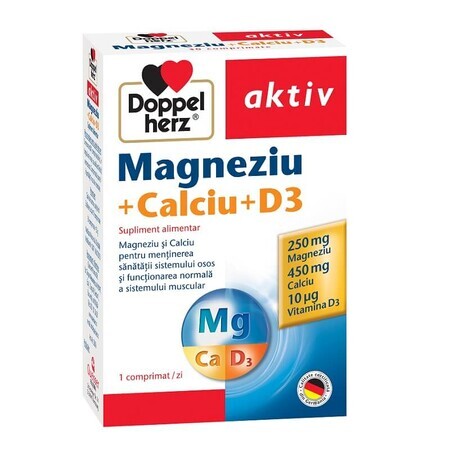 Magnésium Calcium D3, 30 comprimés, Doppelherz