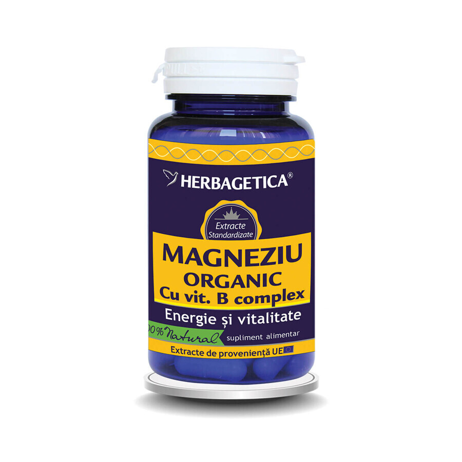 Magnésium biologique avec complexe de vitamine B, 60 gélules, Herbagetica Évaluations