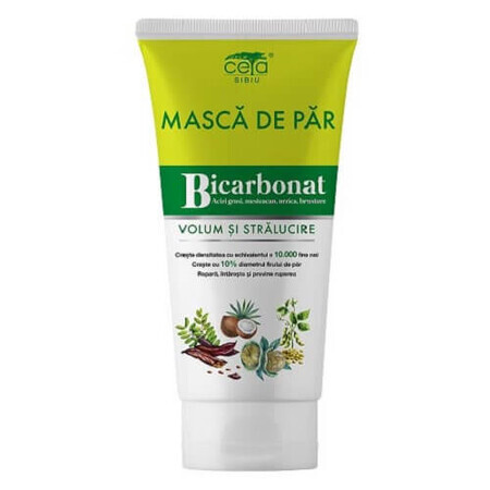 Maschera per capelli con bicarbonato, proteine, peptidi e amminoacidi, 150 ml, Ceta Sibiu