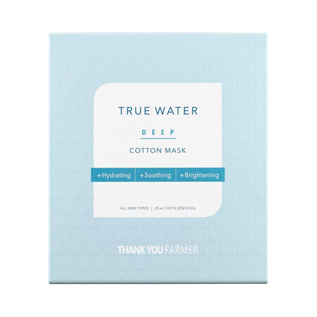 True Water Deep Cotton Mask moisturizing mask, 25 ml, Thank You Farmer