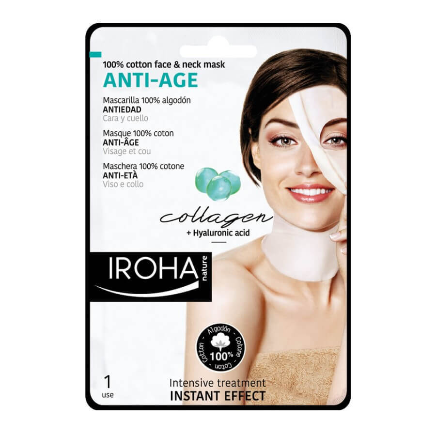 Iroha Nature Anti Età Cotone Viso E Collo Collagene 1 Unità