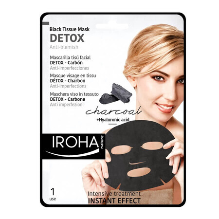 Masque textile à effet détoxifiant, 23 ml, Iroha