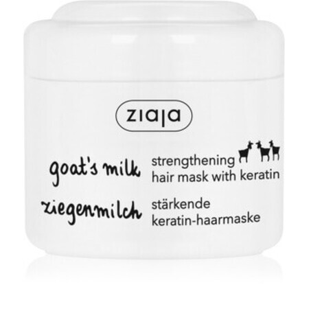 Masque fortifiant pour les cheveux au lait de chèvre et à la kératine, 200 ml, Ziaja