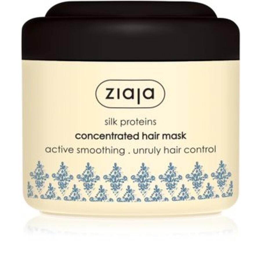 Masque pour cheveux indisciplinés et rêches aux protéines de soie et à la provitamine B5, 200 ml, Ziaja