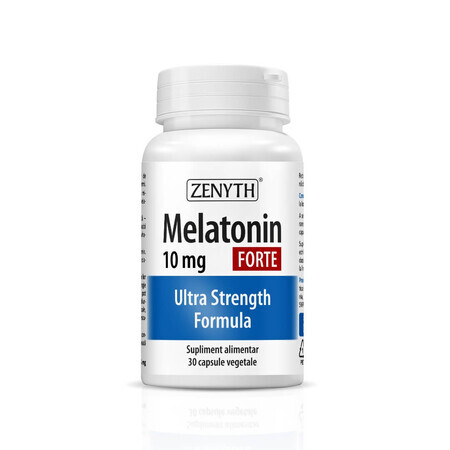 Melatonin Forte 10 mg, 30 gélules végétales, Zenyth