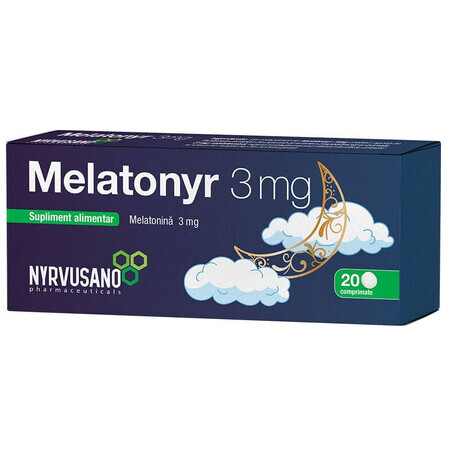 Melatonyr 3 mg, 20 comprimés, Nyrvusano
