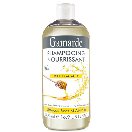 Shampooing nourrissant naturel bio au miel pour cheveux secs, 500 ml, Gamarde