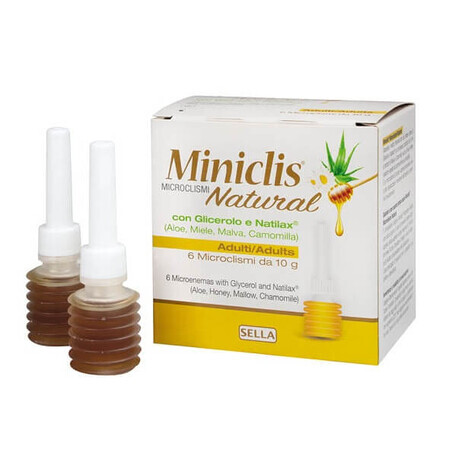 Sella Miniclis Natural Microclismi Adulti 6 Pezzi