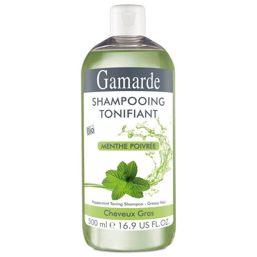 Shampooing tonique naturel bio à la menthe, 500 ml, Gamarde