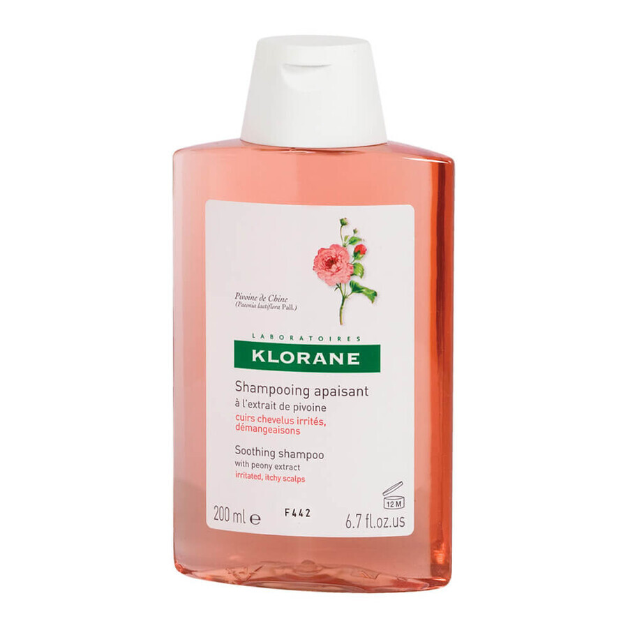Shampoo mit Pfingstrosen-Extrakt für empfindliche und gereizte Kopfhaut, 200 ml, Klorane