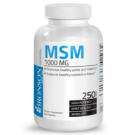 MSM 1000 mg, 250 gélules, Bronson Laboratories