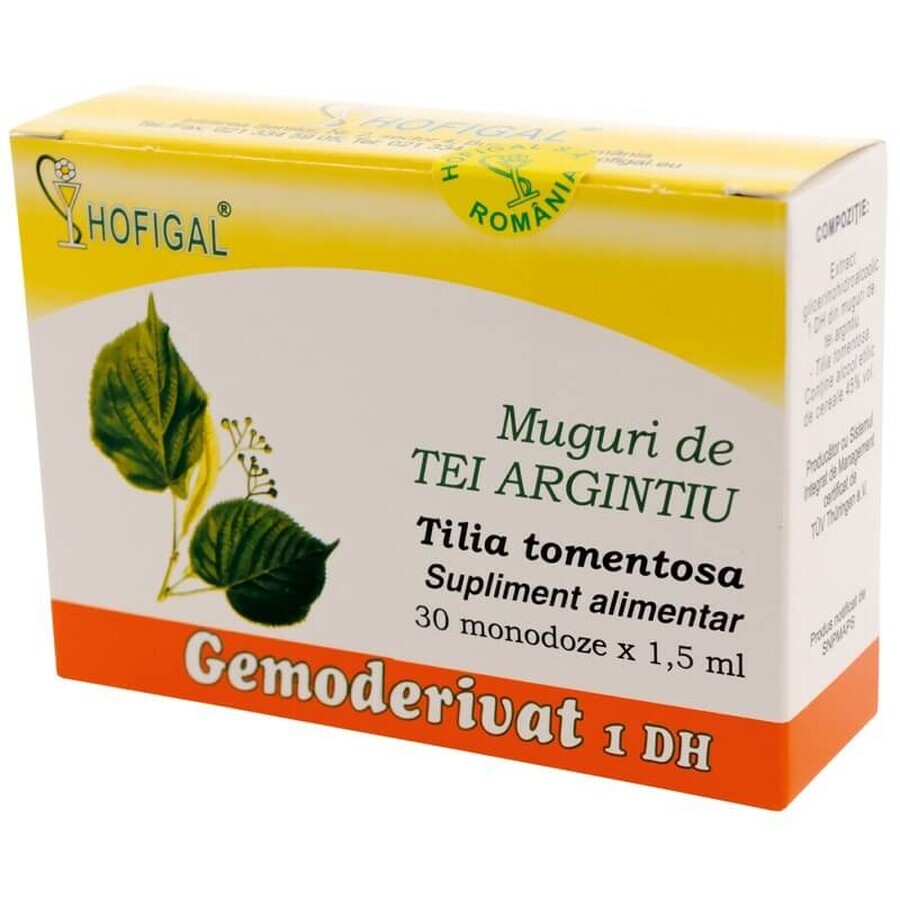 Bourgeons de thé argentés Gemoderivat, 30 unidoses, Hofigal