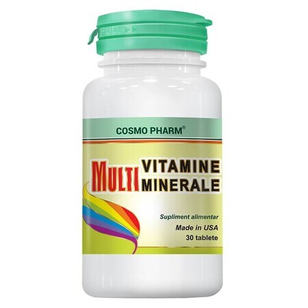 Multivitamine und Multimineralien, 30 Tabletten, Cosmopharm