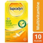 Supradyn Fast Energy, Multivitamines, 10 sachets de granulés orodispersibles à dissolution rapide, Bayer