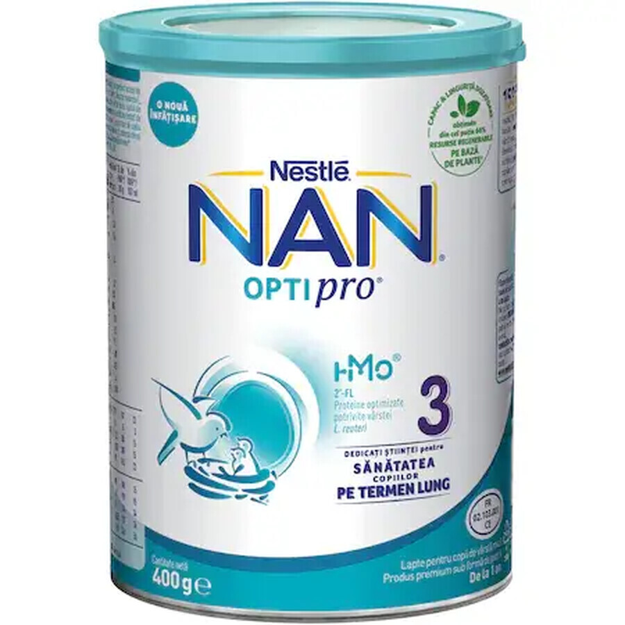 Nan 3 Optipro Premium lait maternisé, +12 mois, 400 g, Nestlé