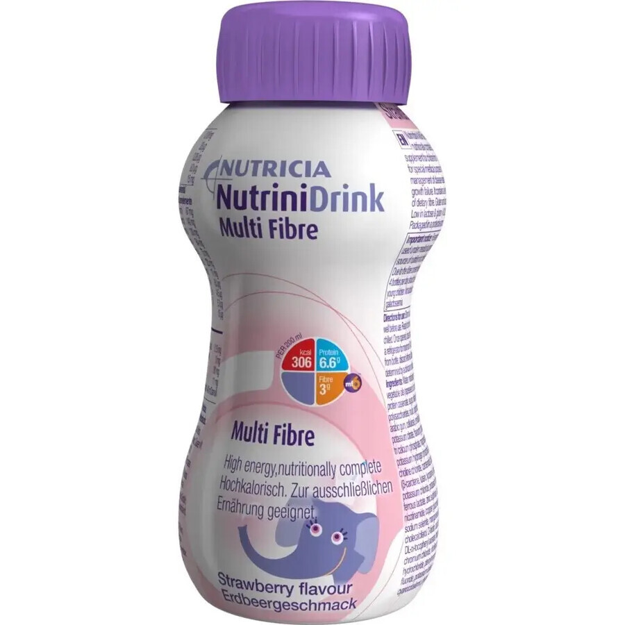 NutriniDrink MF avec arôme de fraise, 200 ml, Nutricia