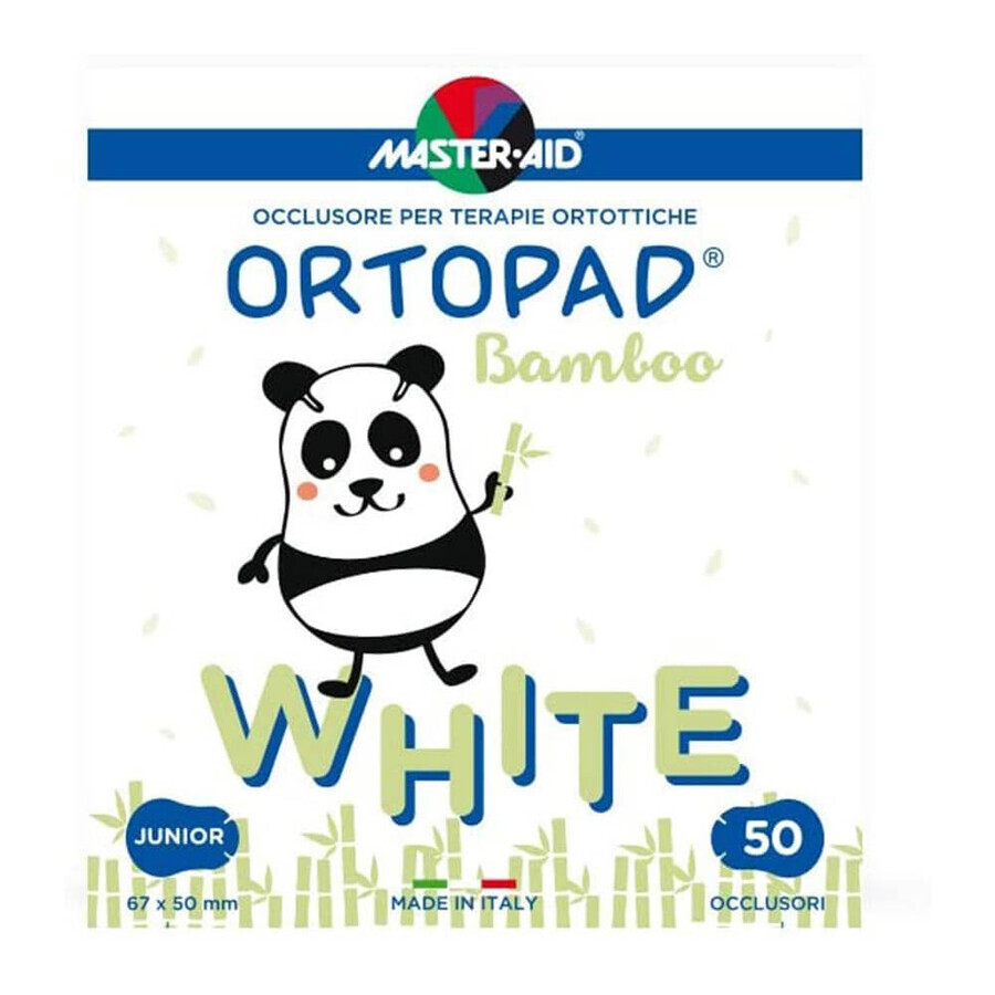 Ocluzor copii ORTOPAD Alb Junior Master-Aid, 67x50 mm, 50 bucăți, Pietrasanta Pharma