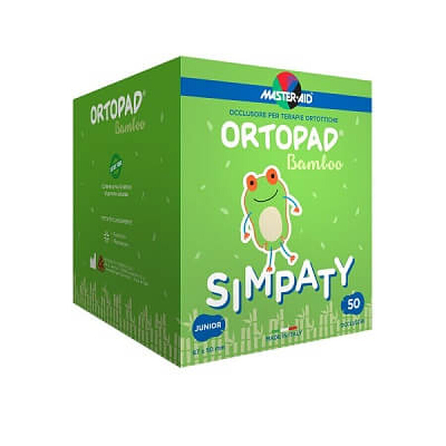 ORTOPAD Simpaty Junior Master-Aid Kinderokkluder, 67x50 mm, 50 Stück, Pietrasanta Pharma