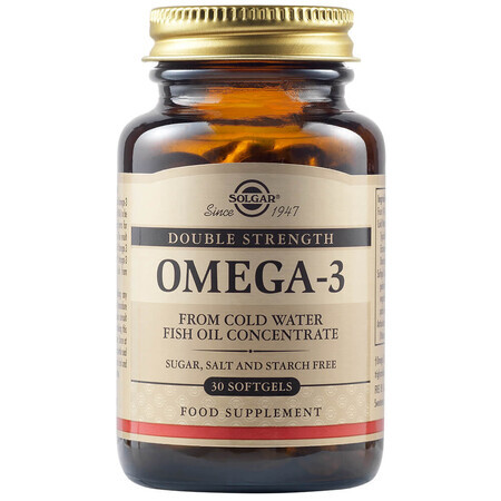 Omega 3 doppelt konzentriert, 30 Kapseln, Solgar