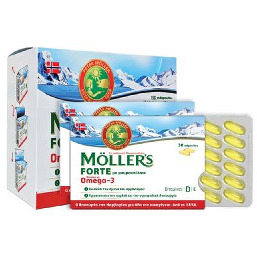 Omega 3 Forte, 150 capsule, Moller's