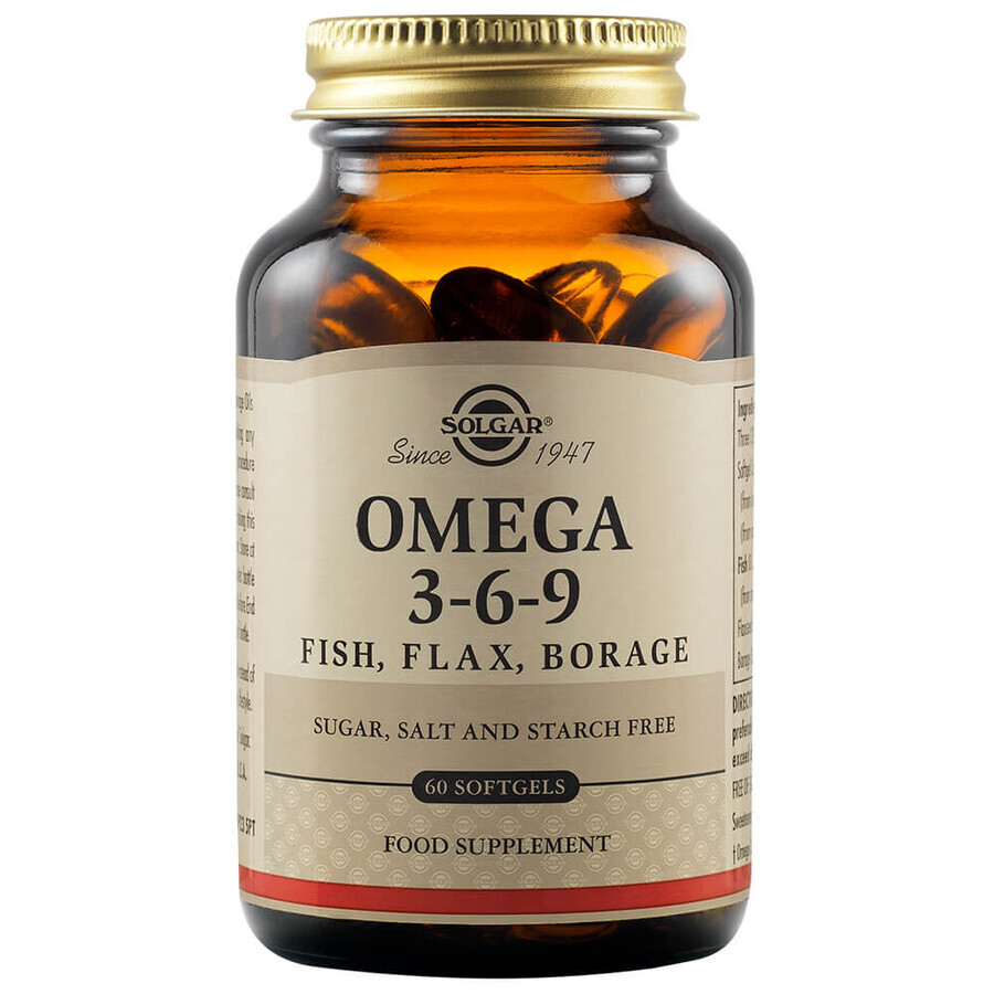 Oméga 3-6-9, 60 capsules, Solgar