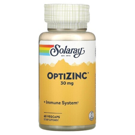 OptiZinc 30 mg Solaray, 60 gélules, Secom