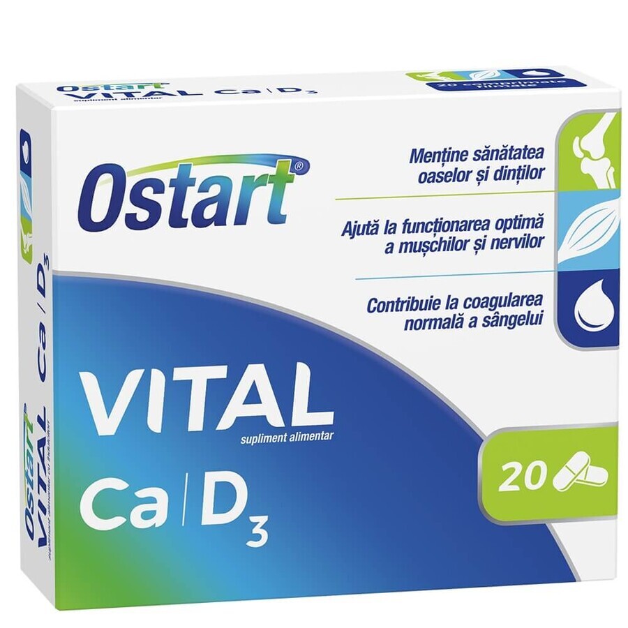 Ostart Vital Ca + D3, 20 Tabletten, Fiterman