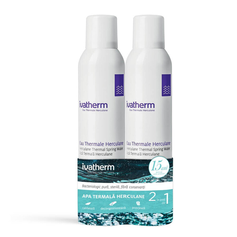 Kit de pulvérisation d'eau thermale Herculane, 200 ml + 200 ml, Ivatherm Évaluations