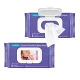 Pack Lingettes humides avec lanoline +0 mois, 80 pièces + 80 pièces, Lansinoh